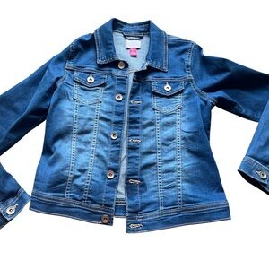 Like New Girls Blue Denim Jacket Size 10/12